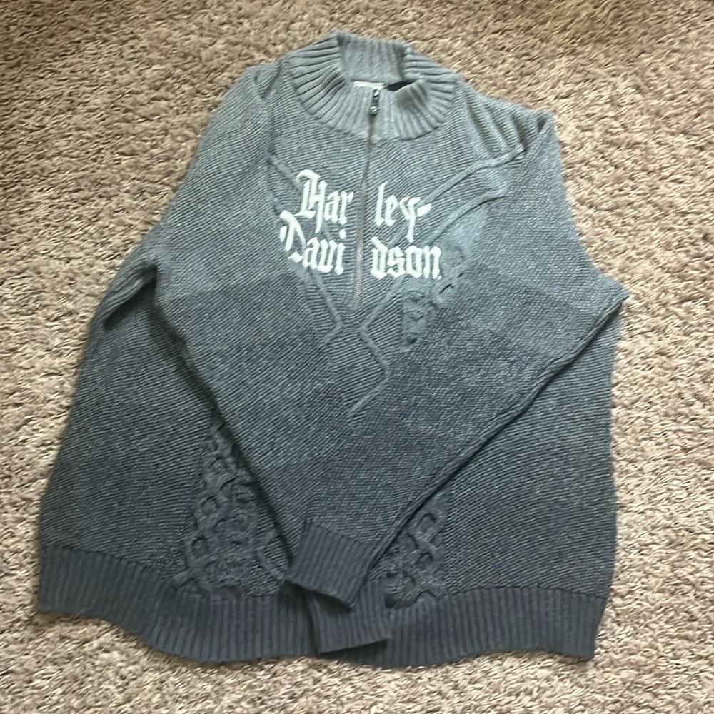 Harley Davidson Quarter Zip Sweater